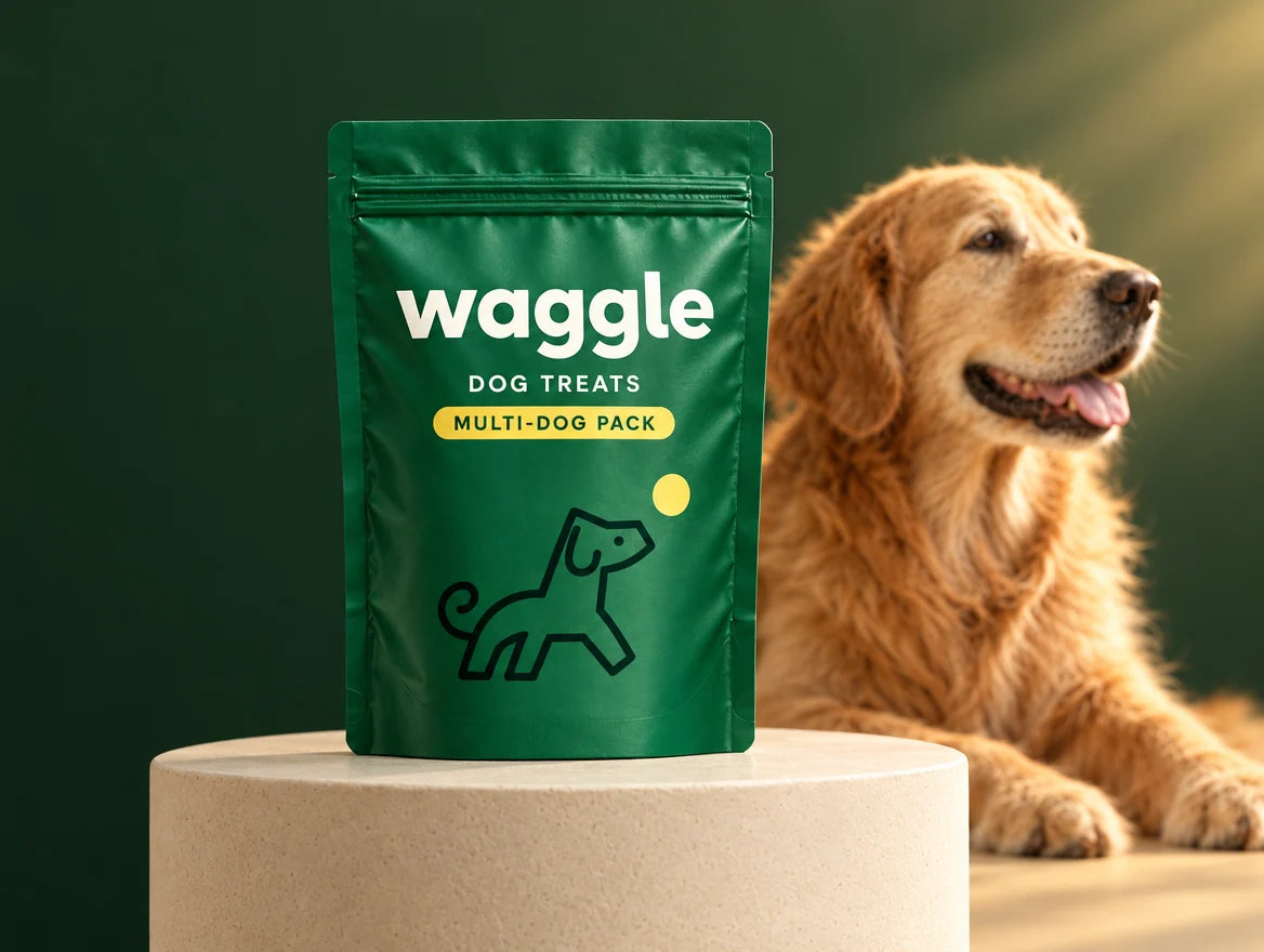 Bolsa Waggle para perros, visualización de diseño
